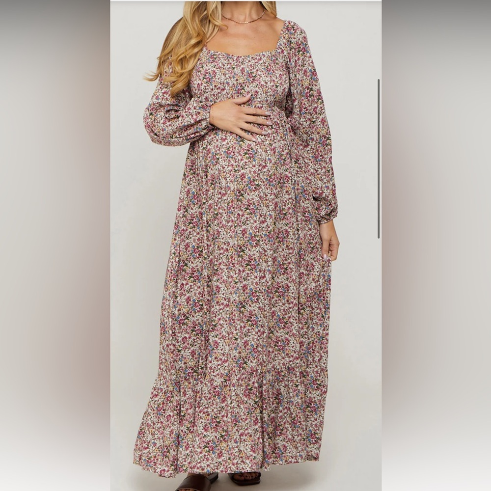Pinkblush Multicolor Floral Long Sleeve Dress